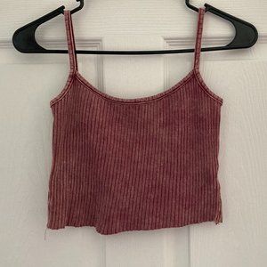 Magenta acid wash cropped cami